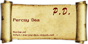 Percsy Dea névjegykártya
